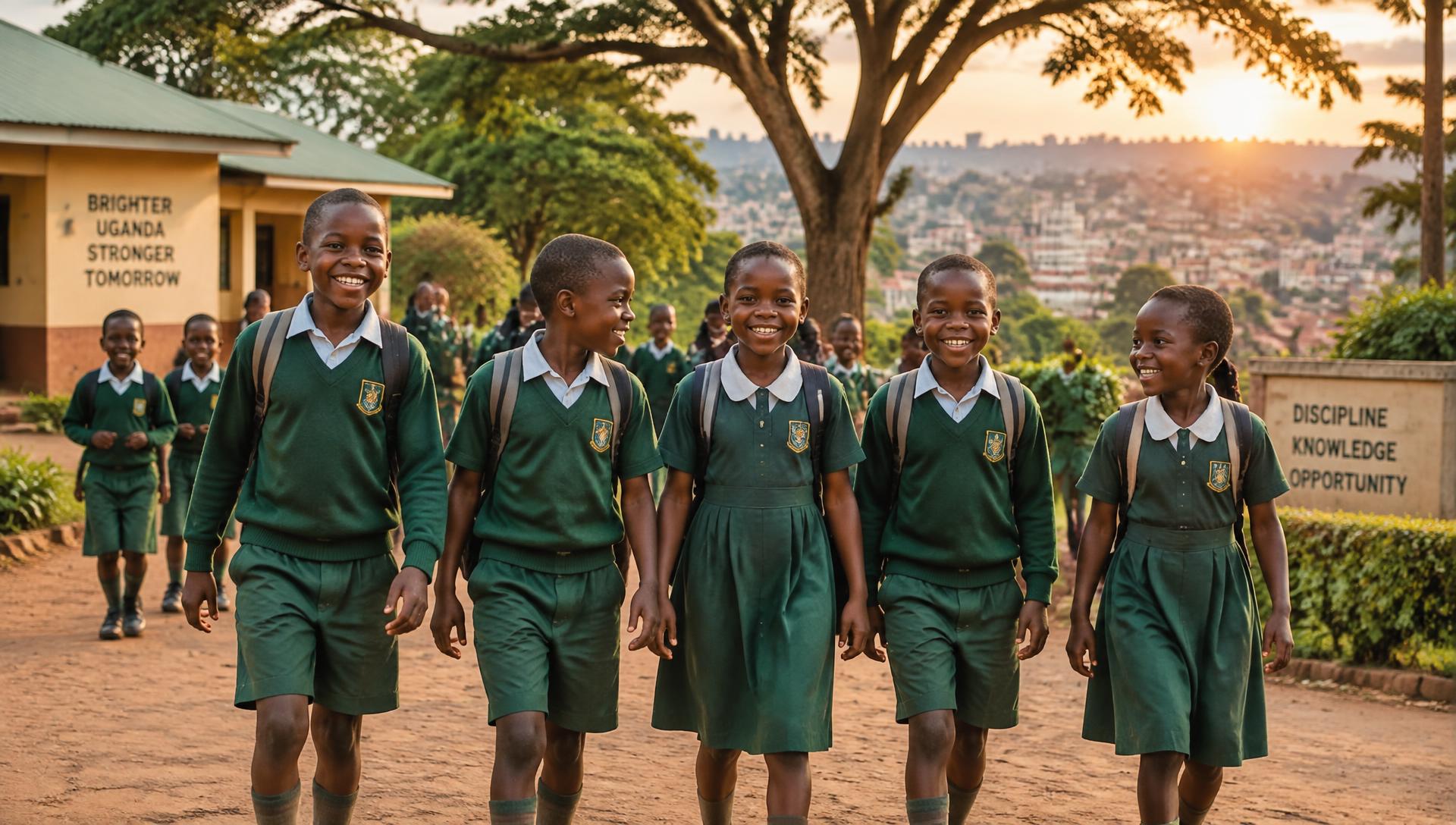 Kenbridge learners walking together on the school compound